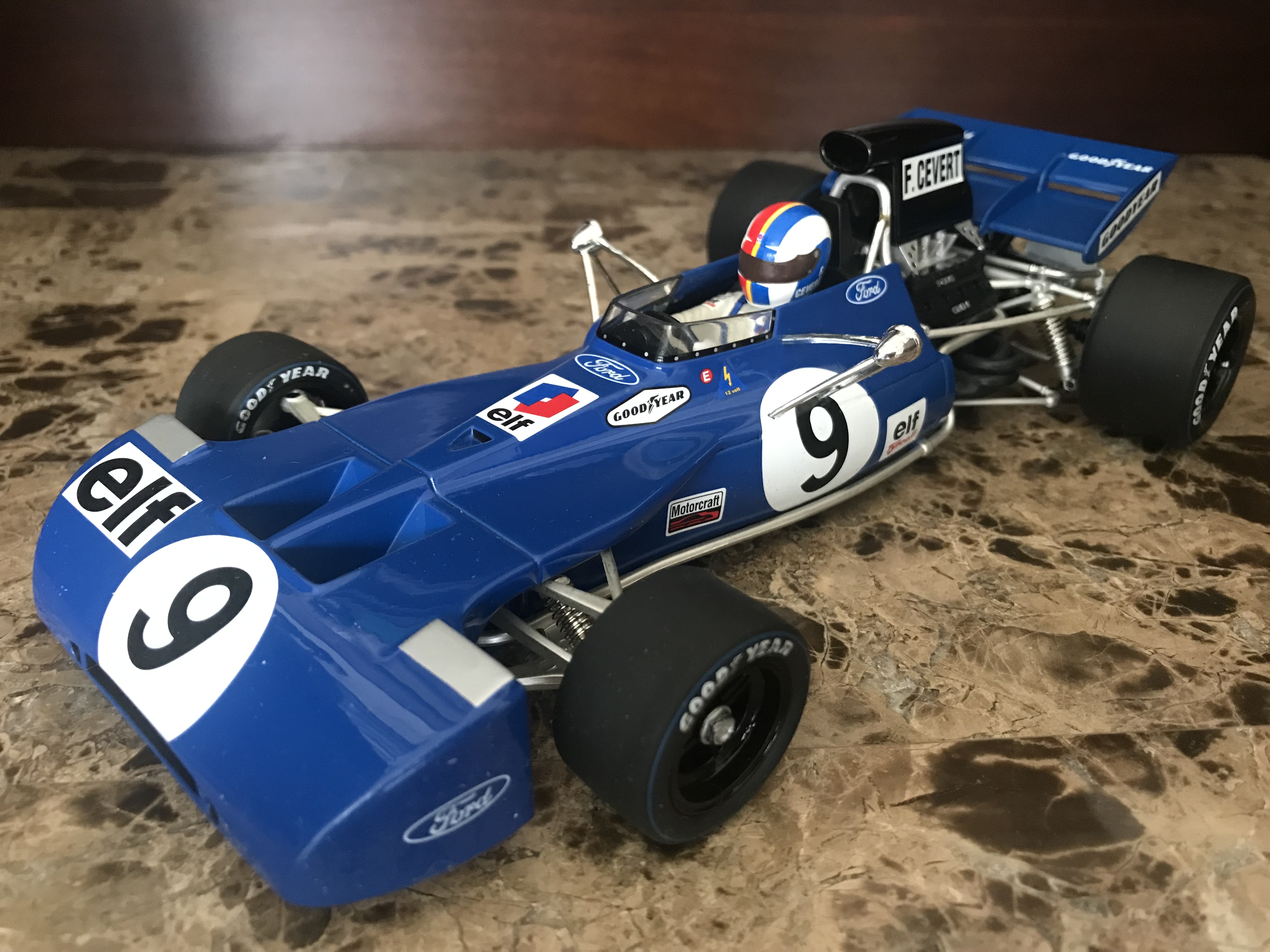 Pauls Model Art 製 タイレル（ティレル）フォード1971 003　#9 フランソワ・セベール 1/18 アメリカGP優勝